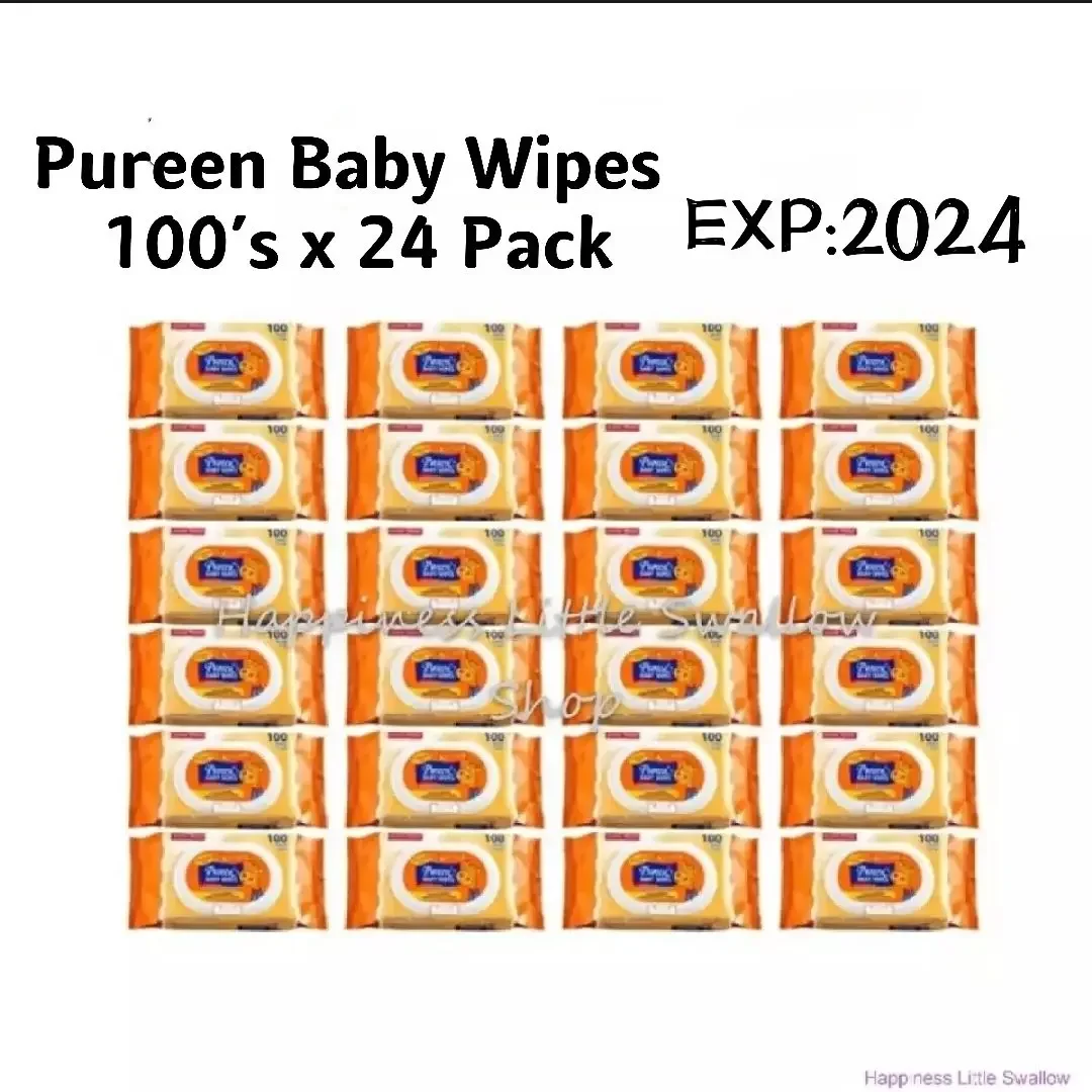 Pureen Baby Wipes Fragrance-Free 100's X24