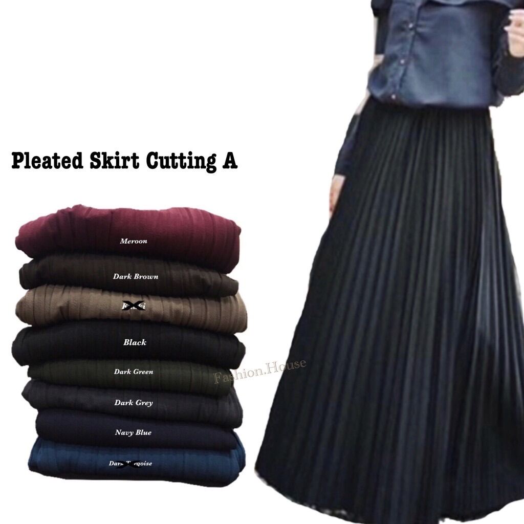Women Black Skirts Elastic Waist Tulle Lace Long Pleated Skirt
