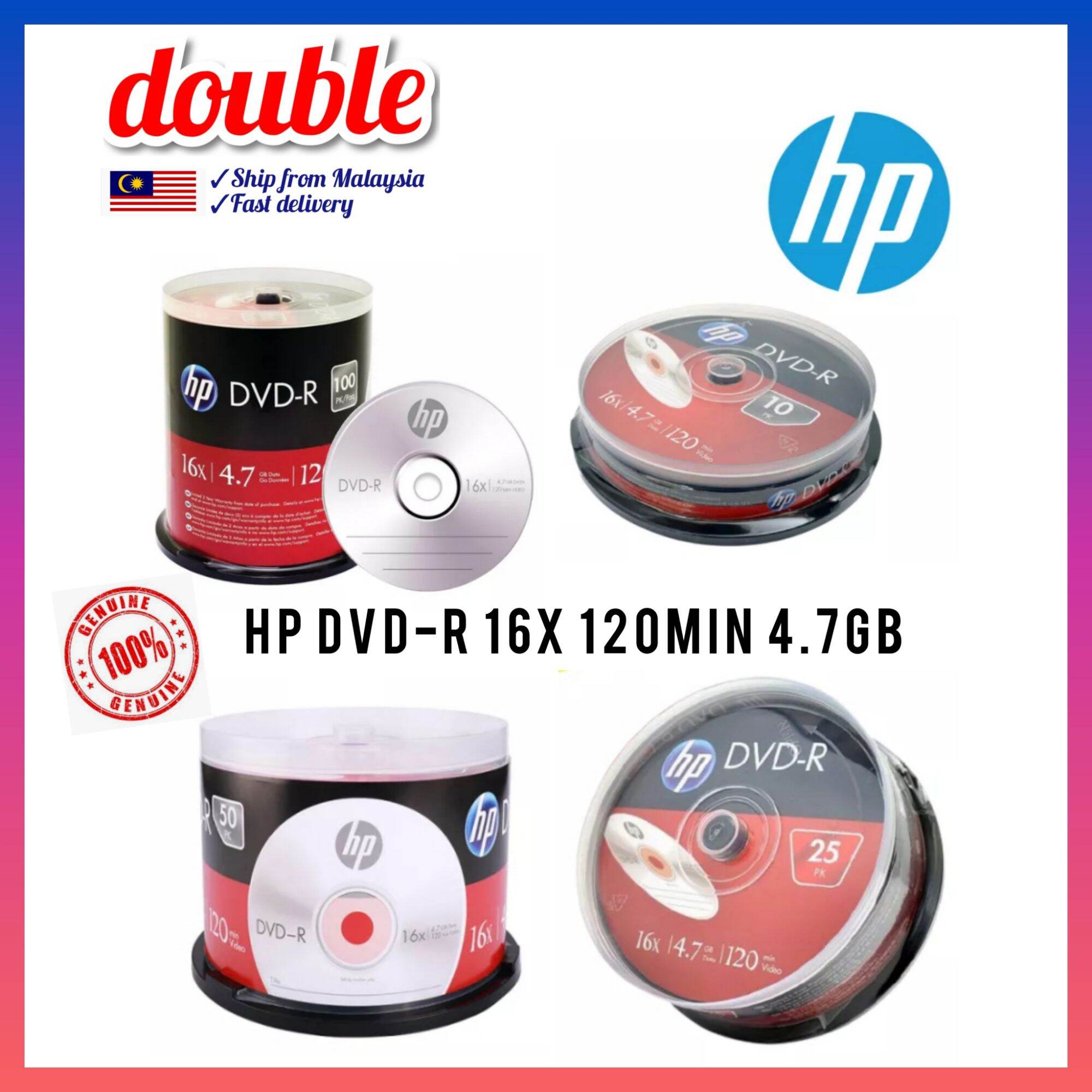 HP Dm16050cb 4.7gb 16x Dvd-r 50pk for sale online 