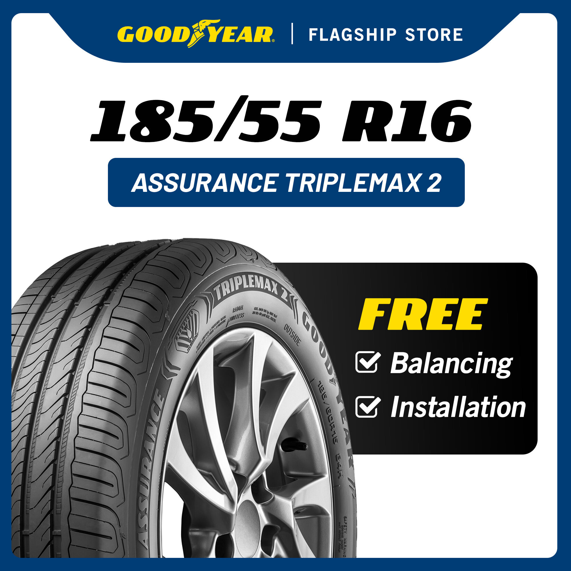 Goodyear 205/55R16 Assurance TripleMax 2 Tyre (Worry Free