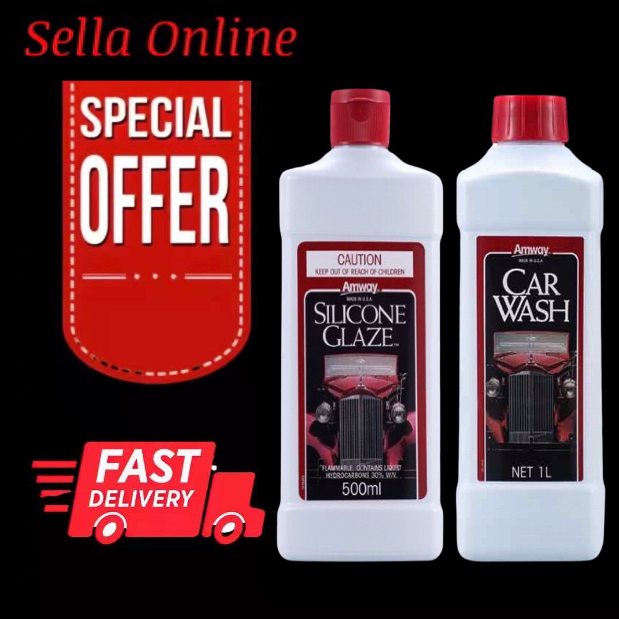 Amway SILICONE GLAZE Car Polish 500ml/ Car Wash 1000ml Lazada