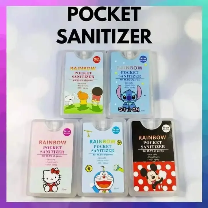 Pocket Sanitizer non-alcohol cartoon mini hand sanitizer 20ml