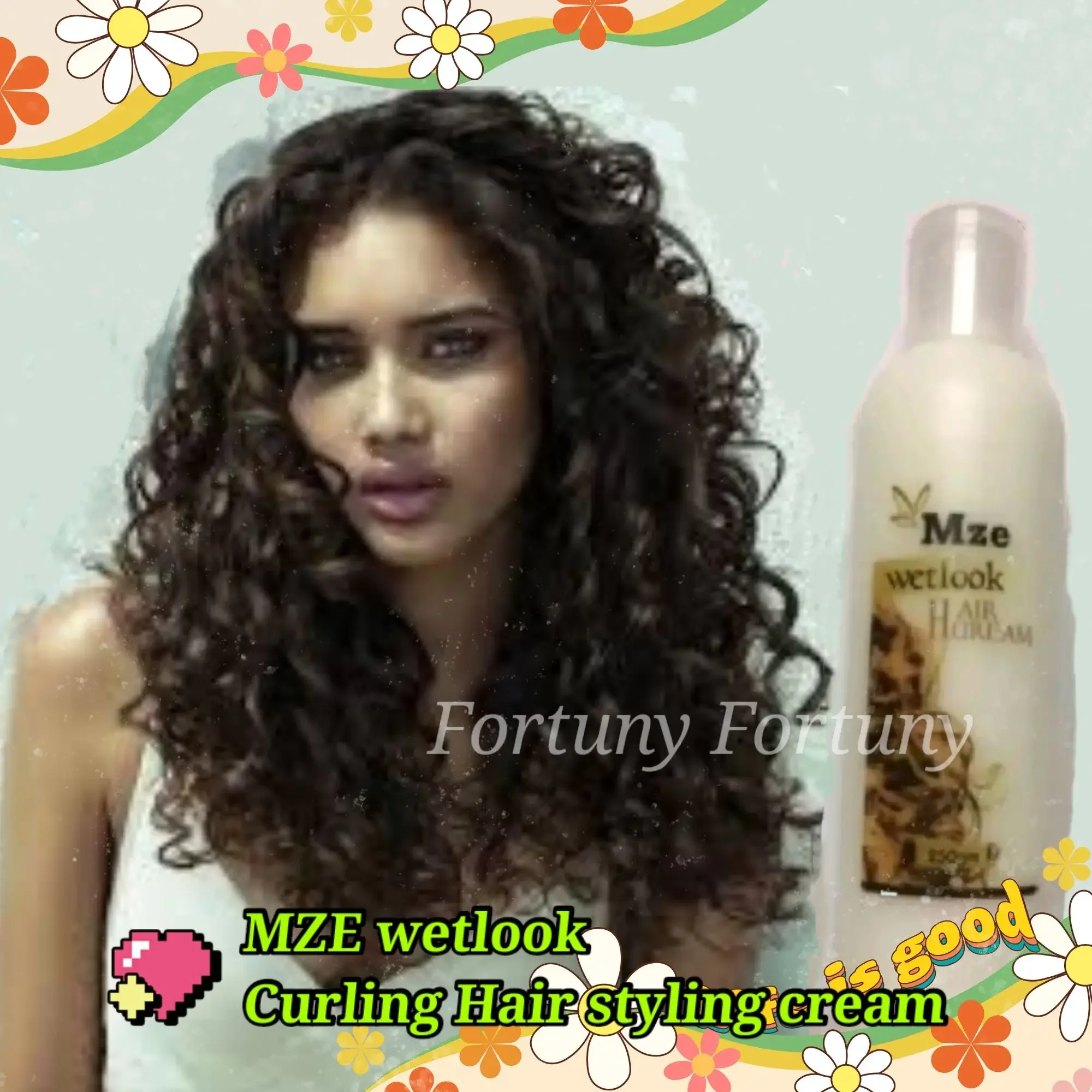 MZE Wet look Moisture & Curling Hair Styling cream 250ml ( NON greasy & Natural hold )