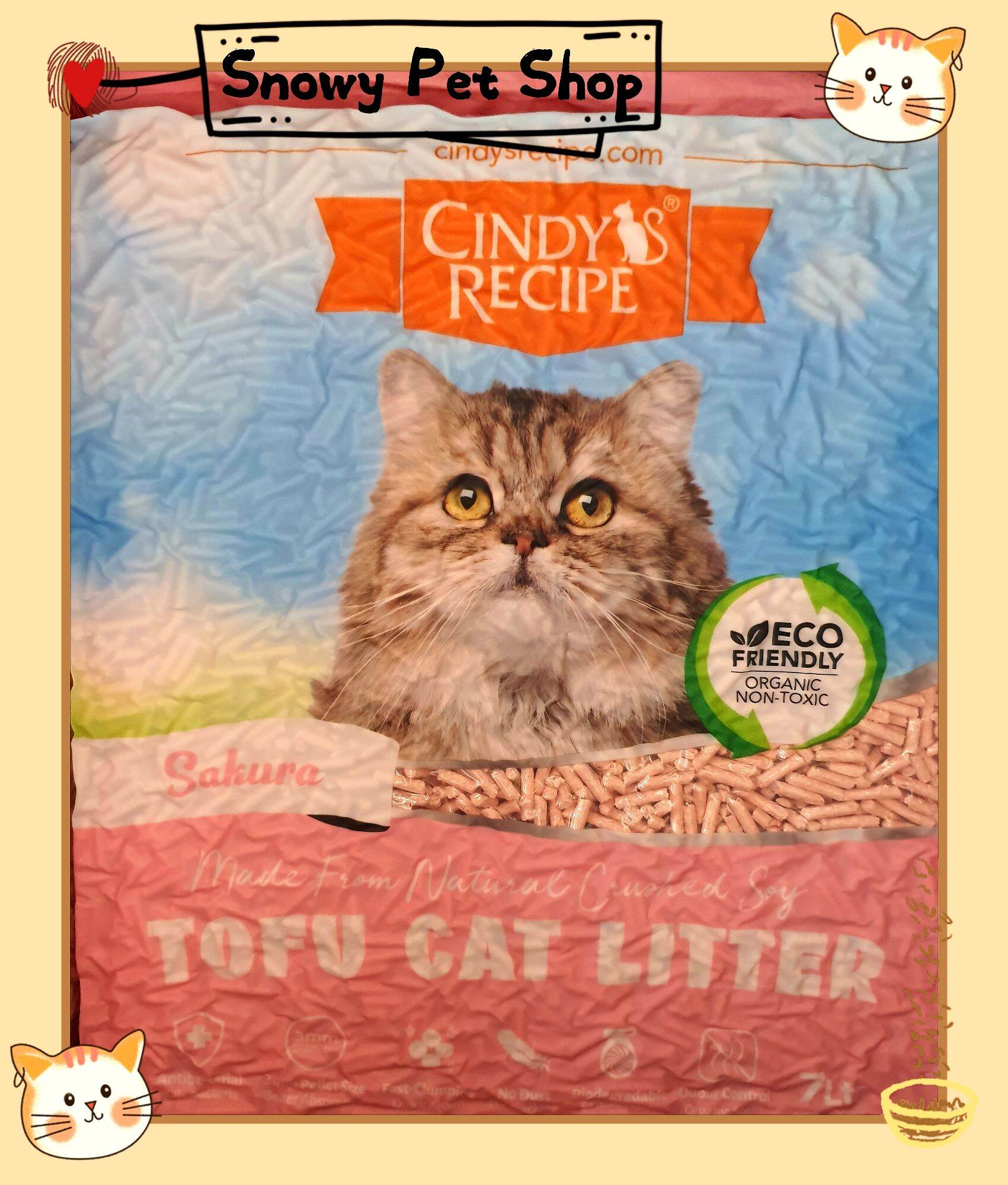 Cindy's Recipe Cat Tofu Litter 7 litre Cindys Recipe Tofu Cat Litter 2