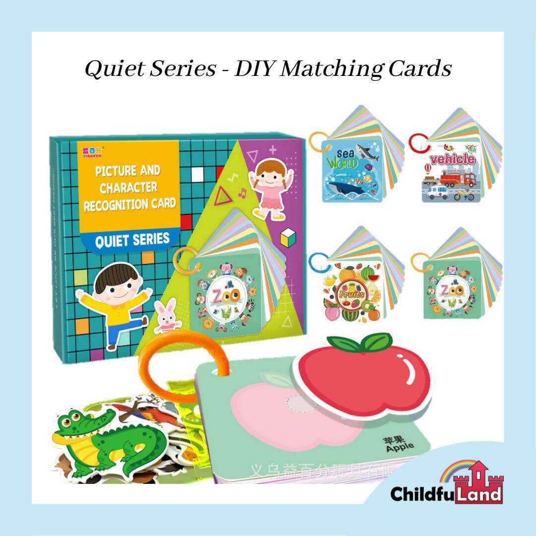 4 in 1 DIY Matching Card / Flash Card / Quiet Book for Kids Early ...