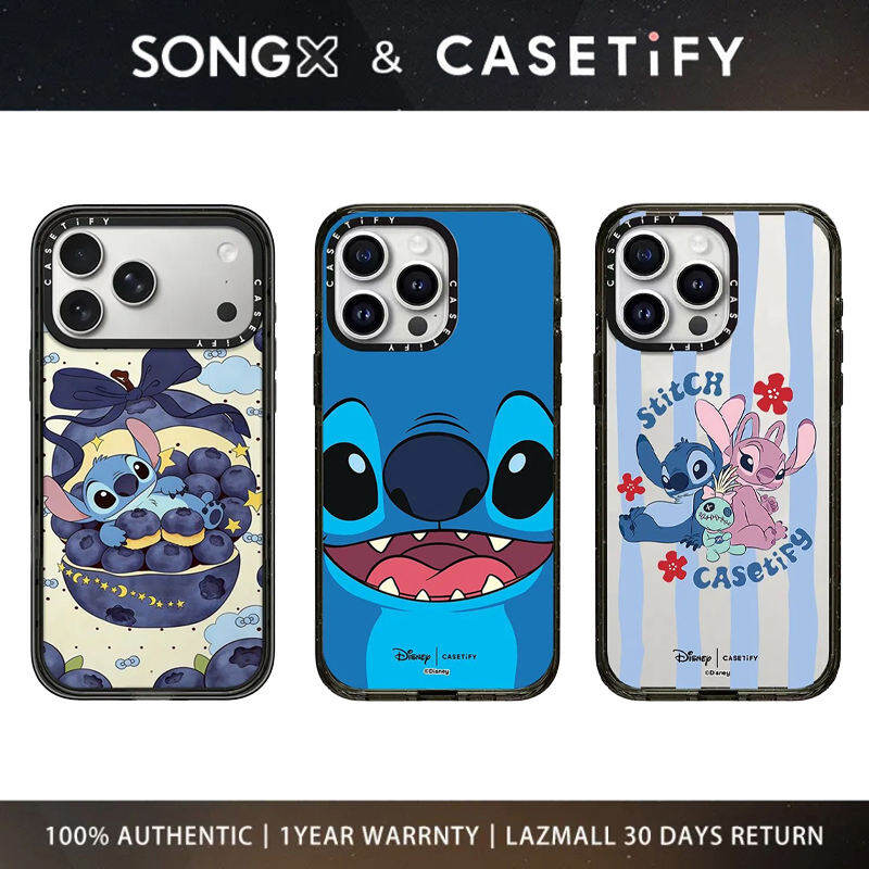 SONGX Casetify Acrylic Phone Case Co Branded Stitch Case With Magsafe For iPhone 17 16 15 14 13 12 Pro Max/ iPhone 17 16 15 14 13 12 Pro/ iPhone 17 16 15 14 13 12 Anti Fall Protective Cover
