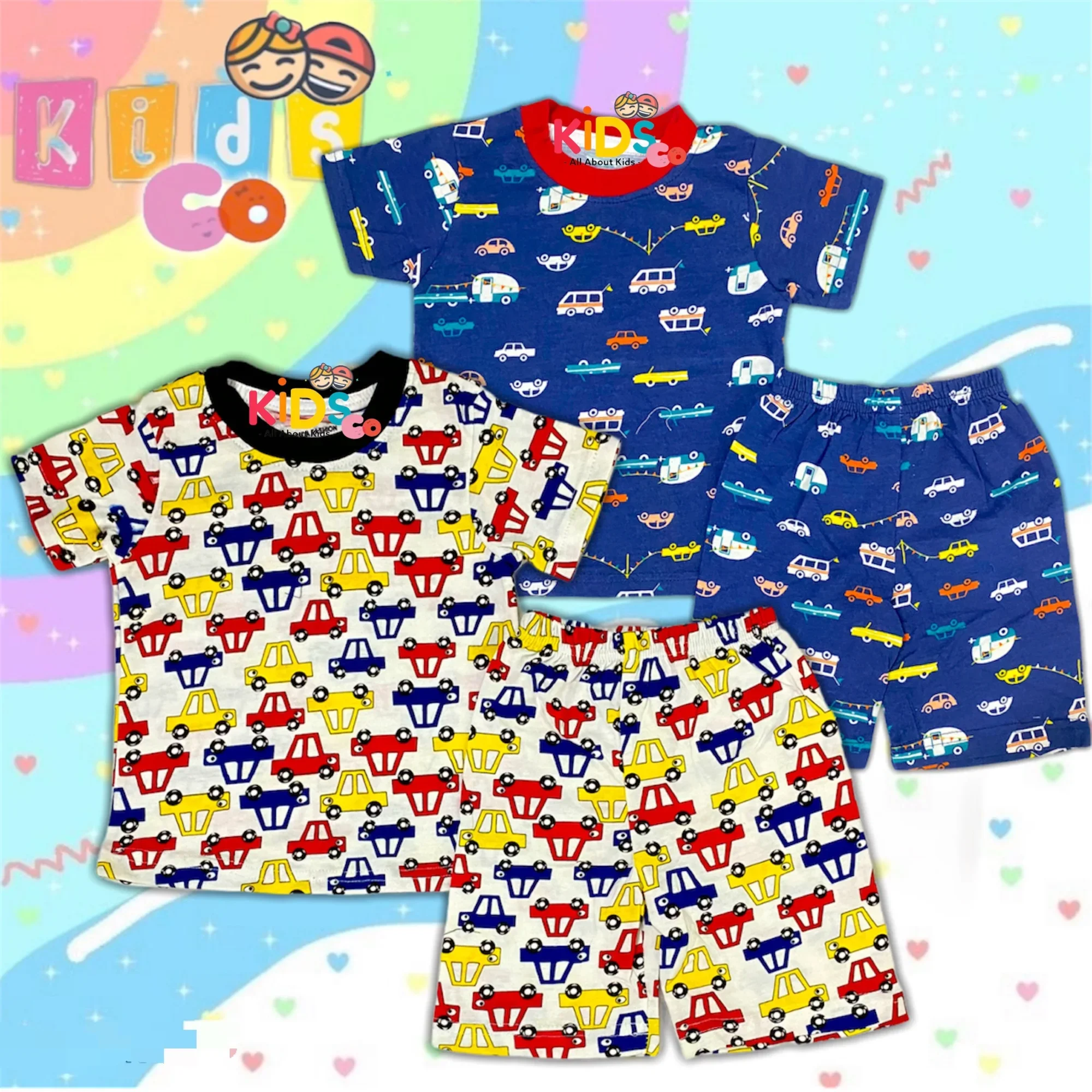 Playset Harian Cars Printed Cotton Kids Size