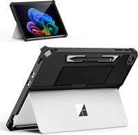เคส MoKo สำหรับ Microsoft Surface Pro ใหม่12นิ้ว2025ปล่อยออกมาเคสป้องกันแบบ All-In-One พร้อมที่วางปากกาและสายคล้องมือด้านหลังเข้ากันได้กับแป้นพิมพ์แป้นพิมพ์เพรียวบาง