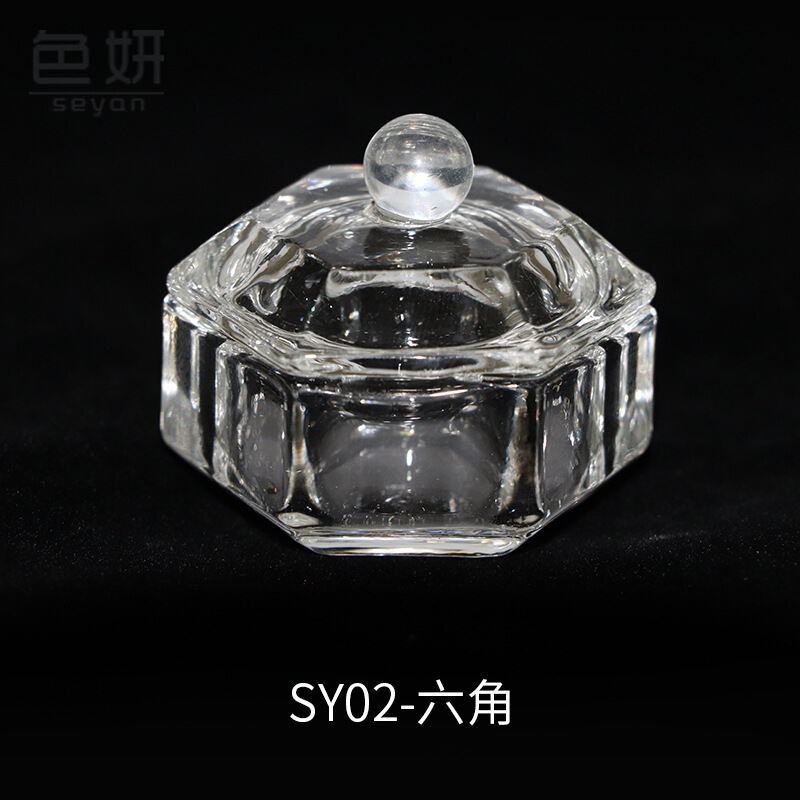 Japanese Nail Art Pen Washing Cup Nail Brush Crystal Glasses Brush