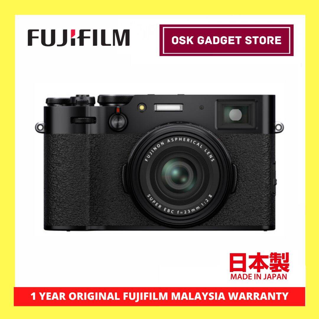 Fujifilm X100V Digital Camera (Black) - Refurbished With 1 Year Warranty - 26.1MP, 4K Video