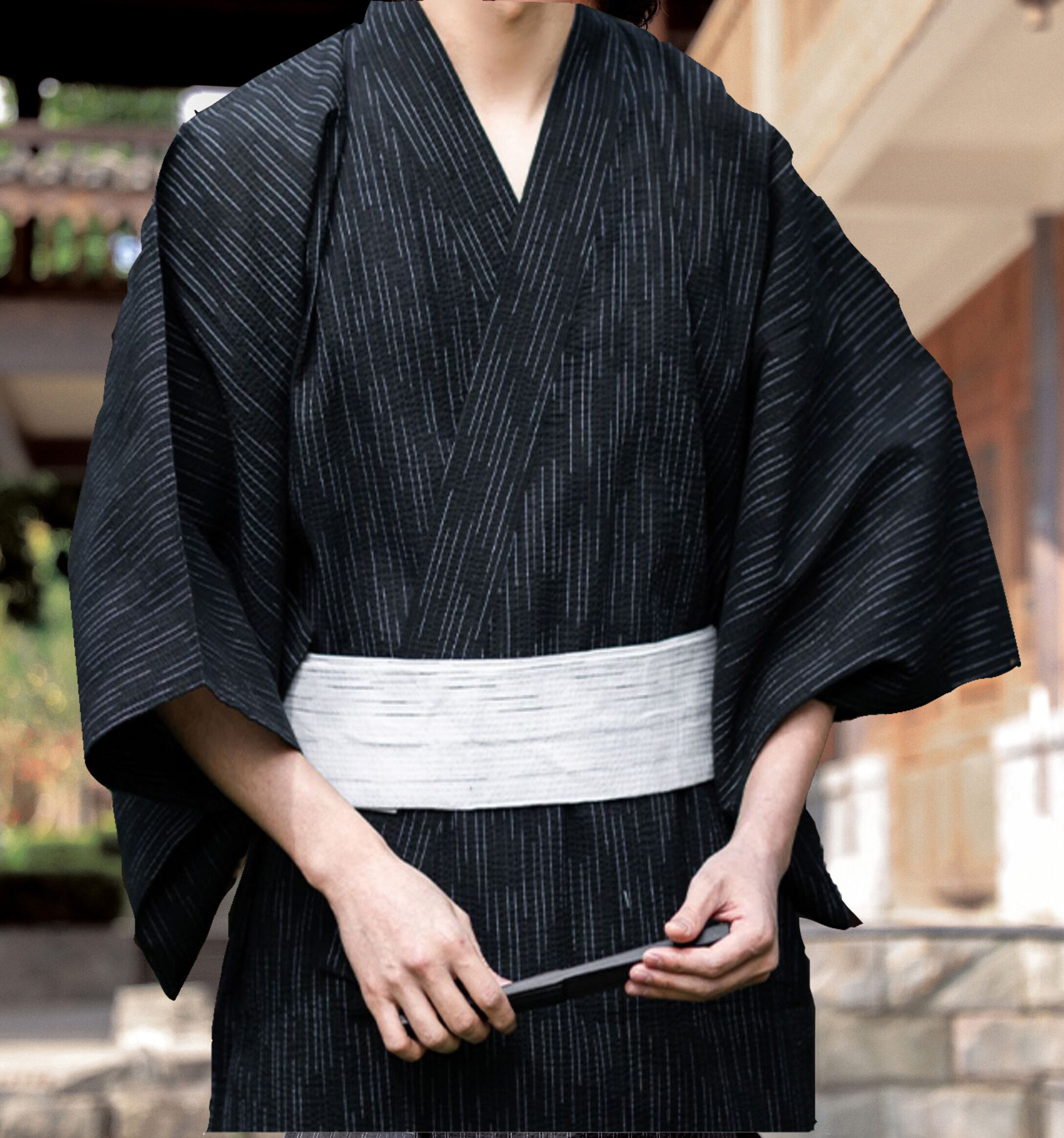 Japanese Traditional Men's Cos Photo Cotton and Linen Kimono | Lazada
