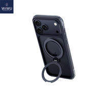 Wiwu Cho iPhone 17 Pro Max Trường Hợp Với 360 ° Quay Từ Đứng Tương Thích Với Magsafe Mạ Rõ Ràng Ốp điện thoại cho Iphone 17 Pro