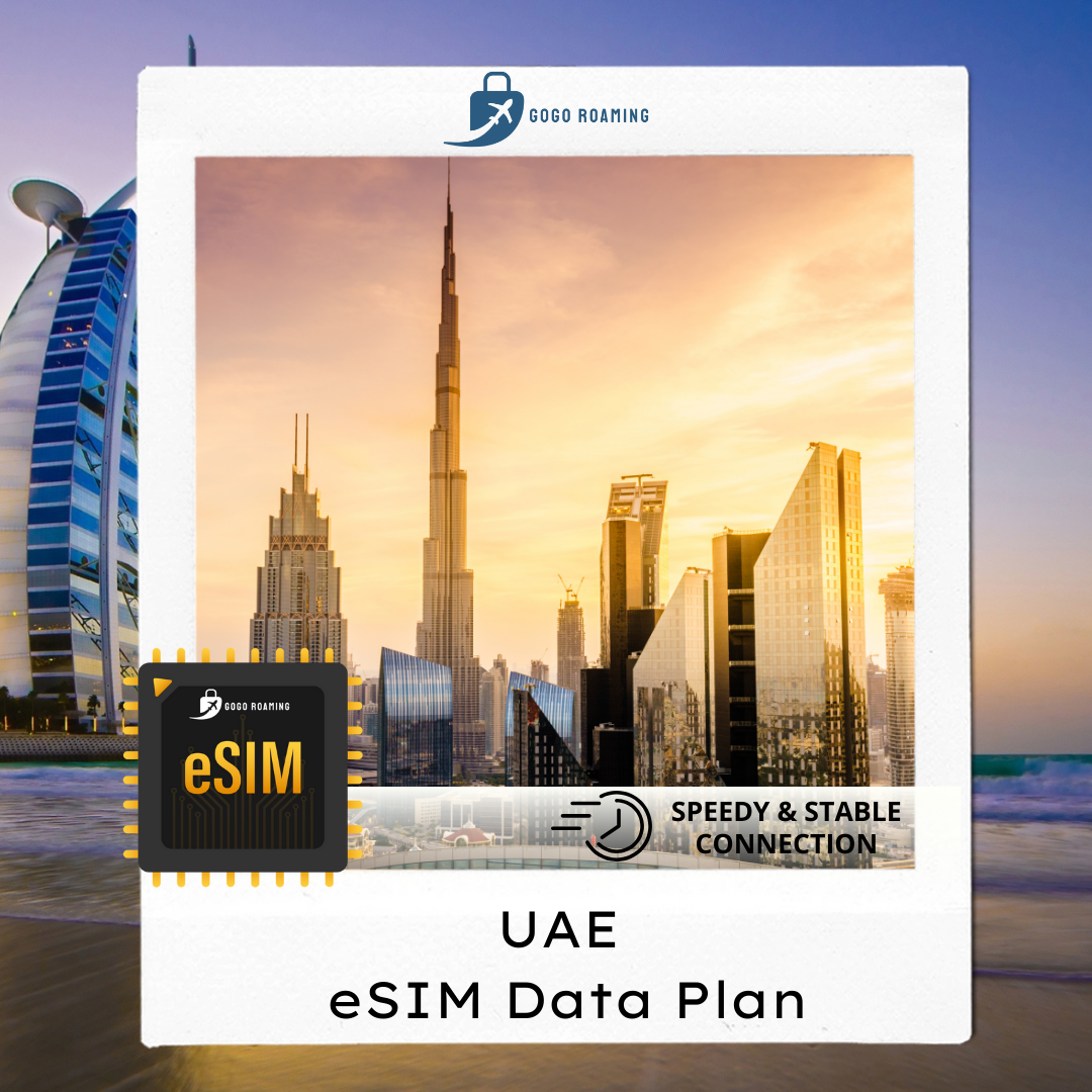 【eSIM】UAE eSIM (Dubai | Abu Dhabi) Unlimites Roaming Data eSIM Plan | GOGO ROAMING Travel eSIM Harga 87 Ringgit*Penghantaran Percuma