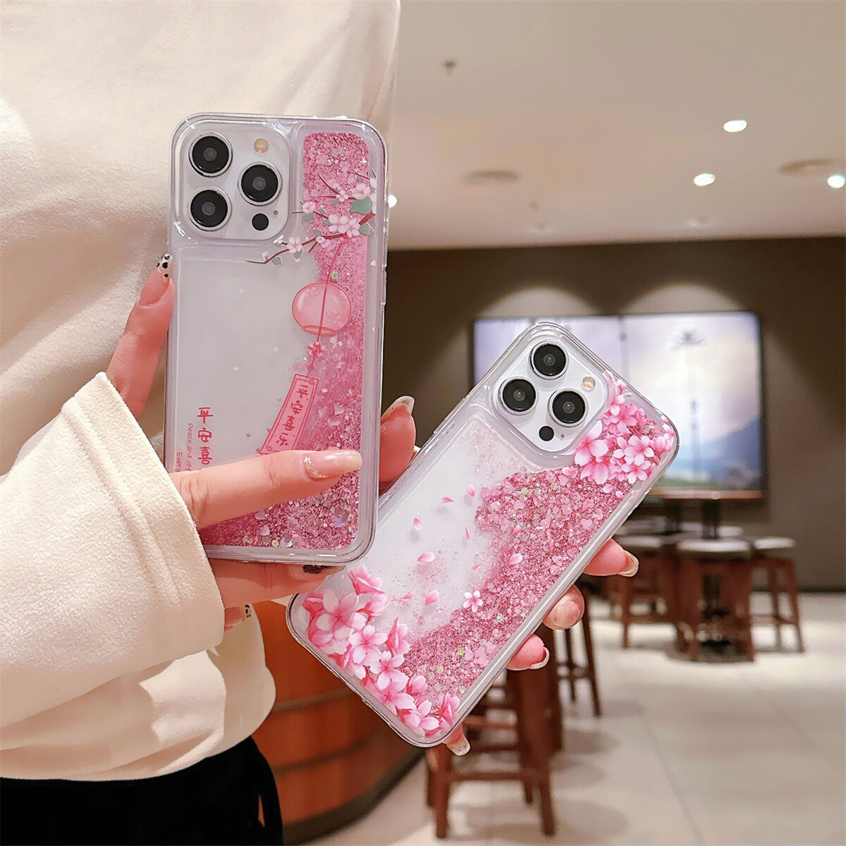 Blumen Handyhülle Für Iphone Mit Rosa Pfirsichblüten Design_voghion.com
