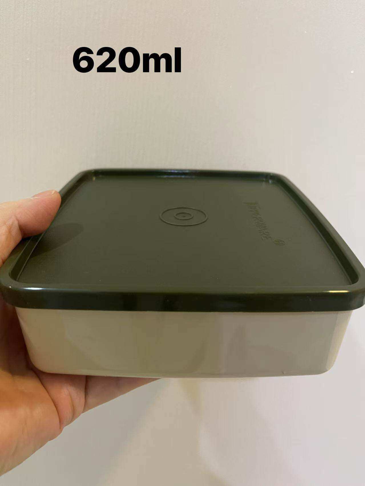 Tupperware 100t ORIGINAL 100% Tupperware Large Square Away 620ml | Lazada