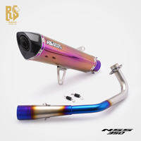 ท่อไอเสียที่ปรับเปลี่ยน Honda Fosa 350 NSS FORZA ยาวหางกลางพร้อมอุปกรณ์เก็บเสียงหัวฉีดไฟเบอร์คาร์บอน