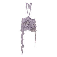 Weekend hub | Lace Collage Halter Neck Spaghetti Strap Blouse