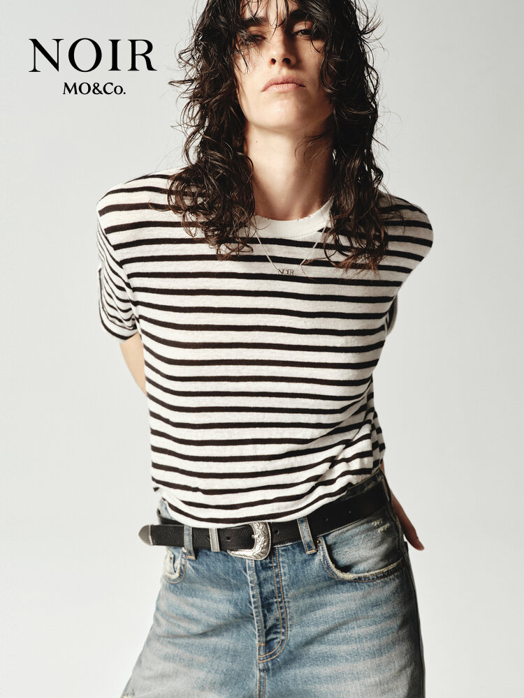 NOIR Series MOCO Linen Short Sleeve T-Shirt Lightweight Nautical Style Street Fashion Women's Top Summer Season Regular Fit Harga  793 Ringgit*Penghantaran Percuma