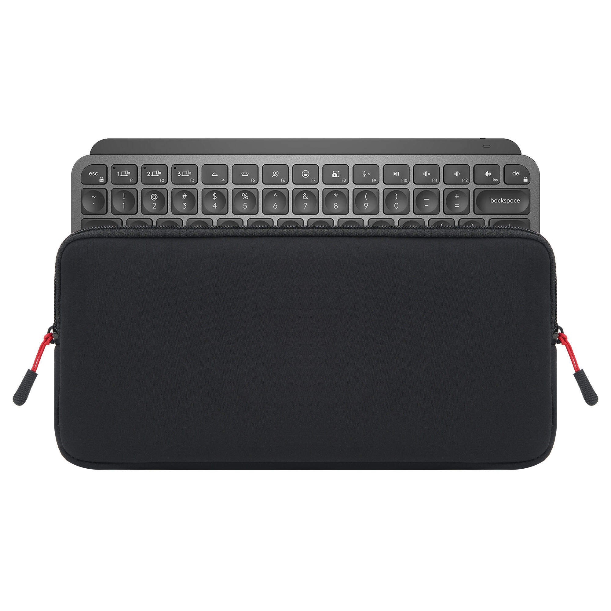 Geekria Keyboard Travel Carrying Pouch, Compatible with Logitech MX Keys Mini / Pebble Keys 2 K380s / Keys-to-GO 2, Apple Magic Keyboard MXCL3LL/A, MXCK3LL/A, Keychron B1 Pro (Black)