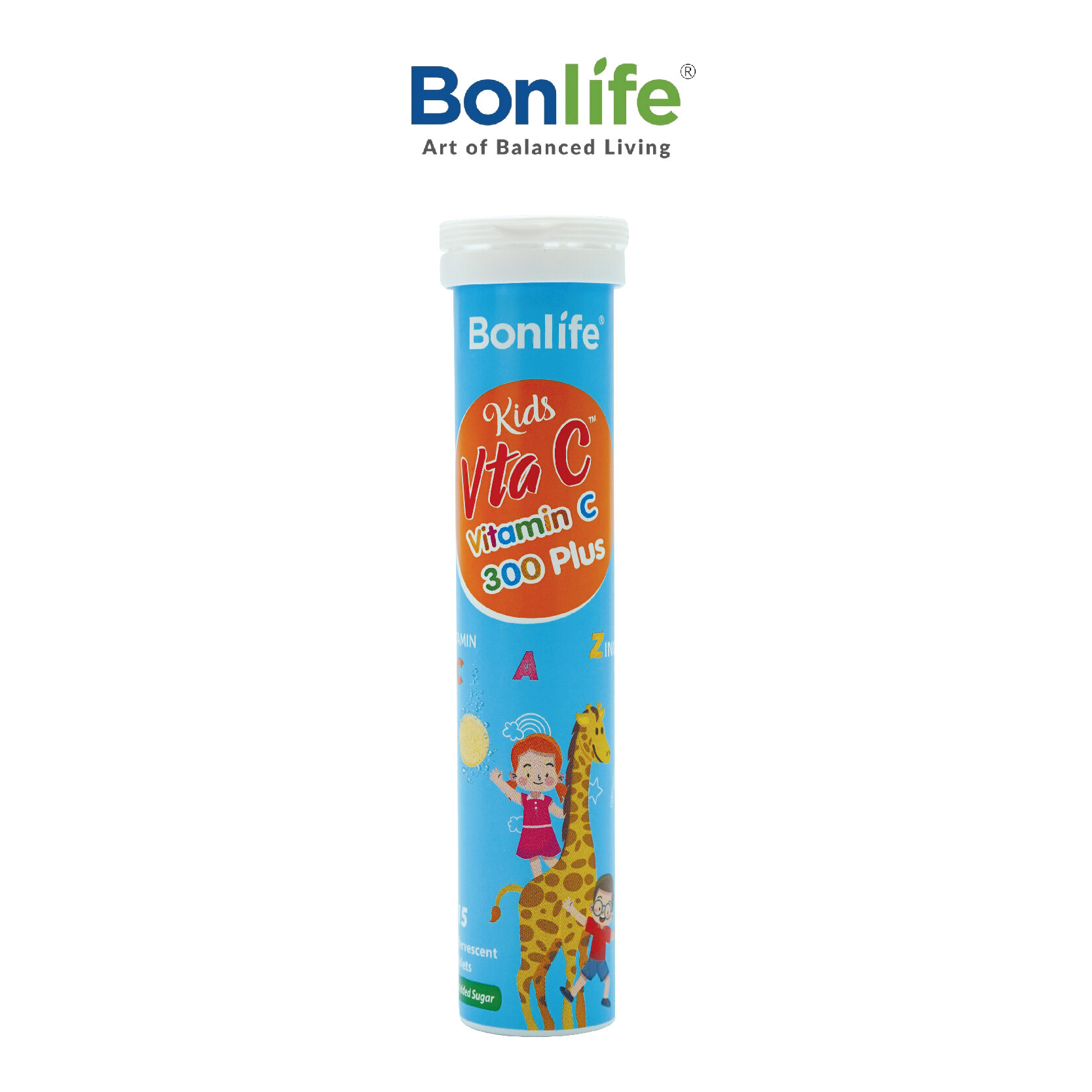 Bonlife Vita C (Vitamin C 300 Plus) 15 Effervescent Tablets for kids