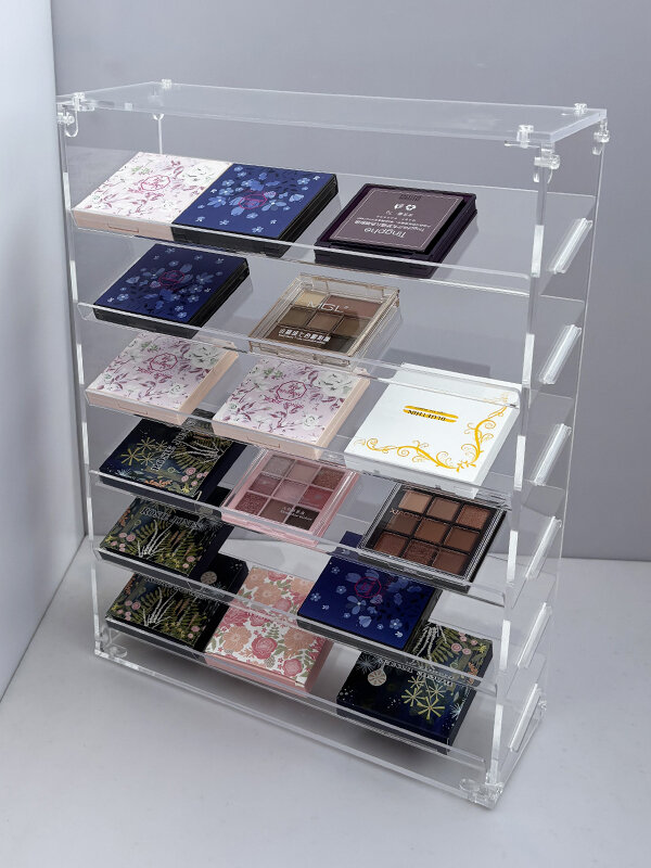 Thick Acrylic Cosmetic Storage Box Dustproof Rectangular Shape Luxury Elements Simplistic Design for Desktop Makeup Organizer Harga  60 Ringgit*Penghantaran Percuma