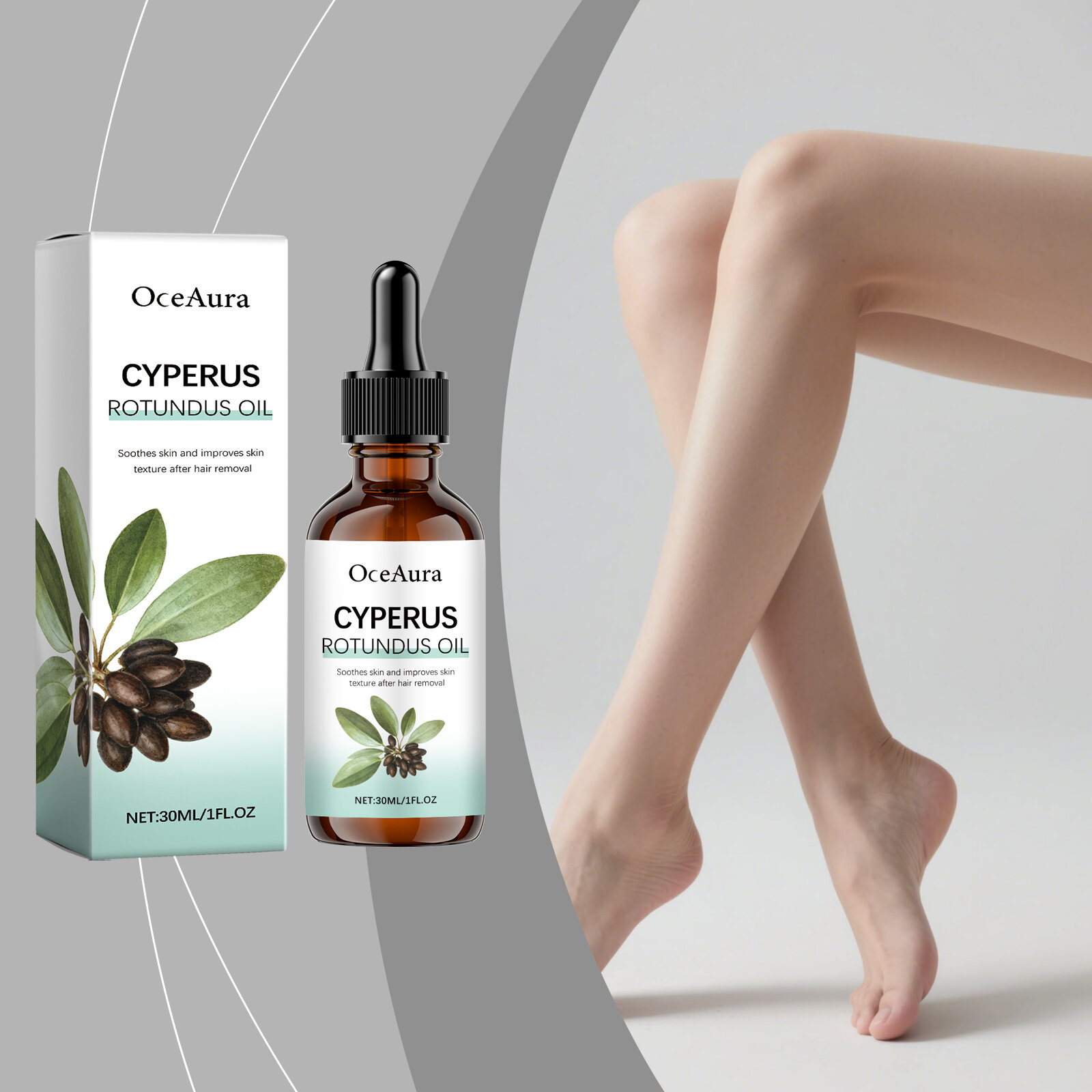 Oceaura dầu sau khi cạo râu dâu tây hương vị lông mọc ngược làm mềm mịn nhẹ nhàng dưỡng ẩm nuôi dưỡng dưỡng ẩm sâu tinh dầu 30ml
