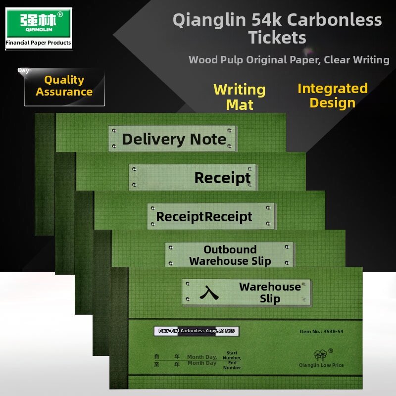 QIANGLIN | Quangle 54K Four-Part Receipt Multi-column Cash Receipts Delivery Notes Outgoing Warehouse Inward Delivery Sales Lists 4135 - Jenama QIANGLIN Harga 51 Ringgit*Penghantaran Percuma