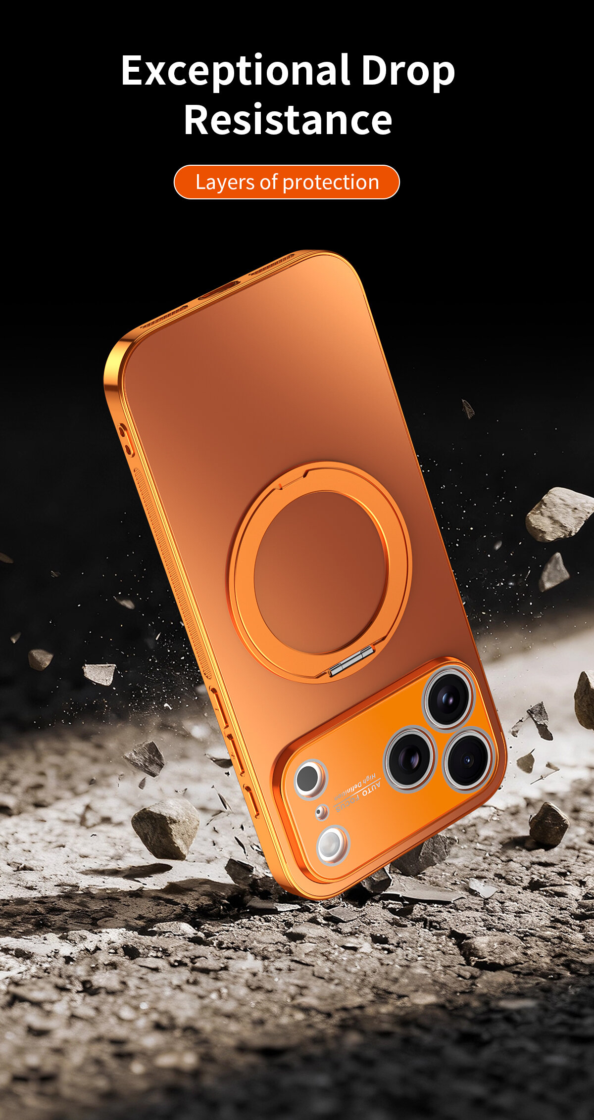 Phone Case With Magnetic Ring Stand & 360 Degree Rotating Holder_voghion.com
