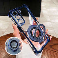 เคสโทรศัพท์แบบใส YBD สำหรับ Samsung Galaxy S20 S22 S21บวก S20 S20FE S21FE พิเศษ + S21 + S22 + ป้องกันการตกกระแทกซิลิโคนนิ่มพร้อมที่ยึดวงกลมกระจก