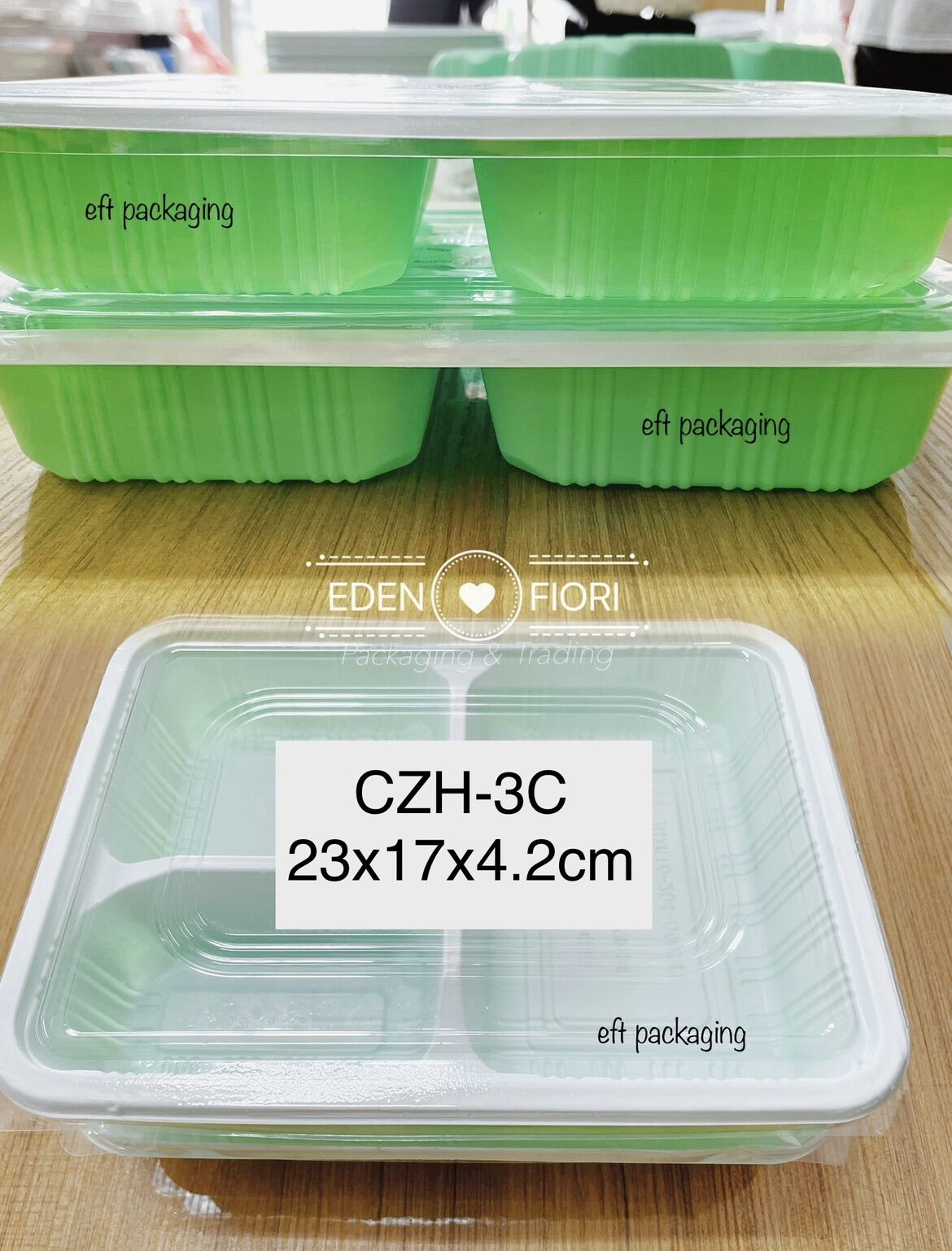 100pcs Disposable lunchbox Tableware Bento Lunch Box Food Container