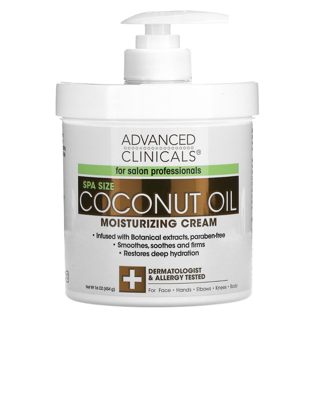 Advanced Clinicals Coconut Oil Moisturizing Cream 454g Lazada