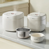 Bear | Mini Rice Cooker 316L Stainless Steel 0 Coating Inner Pot 1.6L Touch Control for 1-2 People Energy Efficient Multi Function Cooker