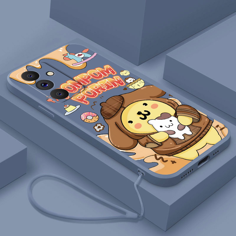 Samsung A17 samsung A07 A17 5G Sanrio Pompompurin Silicone Case Soft Case Liquid Rubber Cover Cute Casing. 
