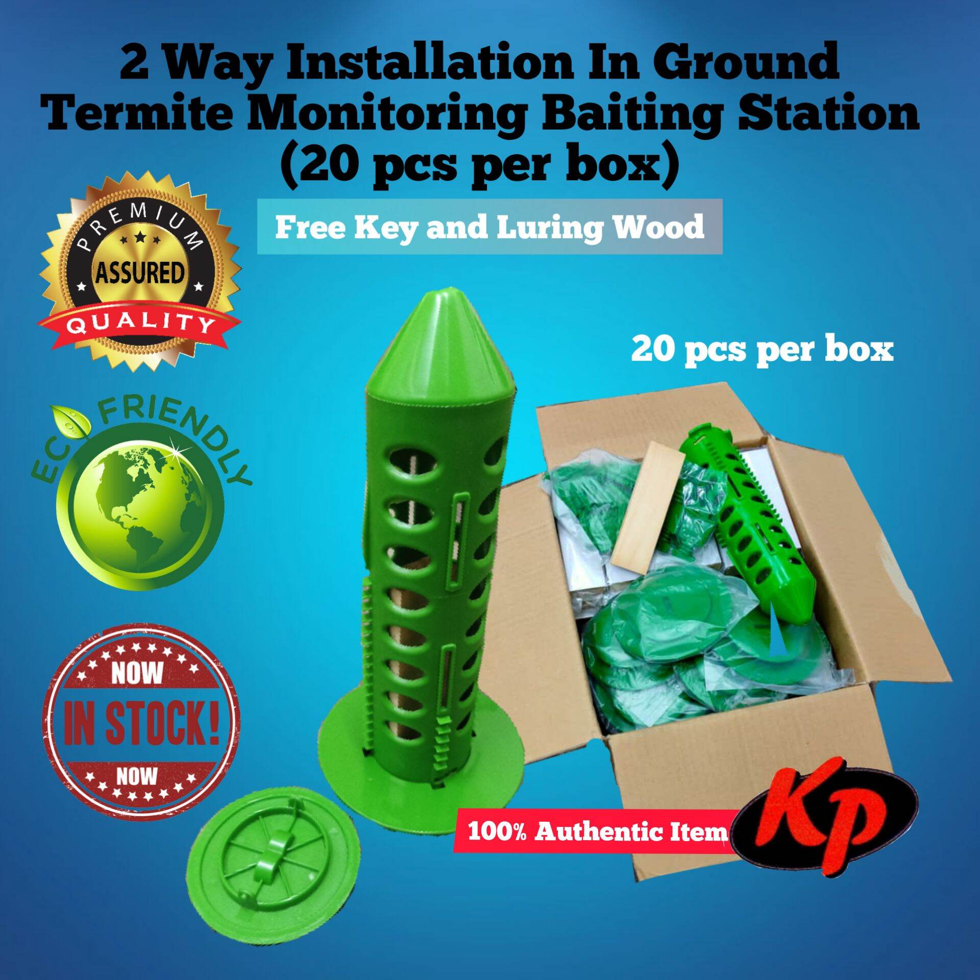 20 pcs per box) 2 Way Installation In Ground (IG) & In Concrete (IC) Termite  Bait Station with key lock and luring wood
