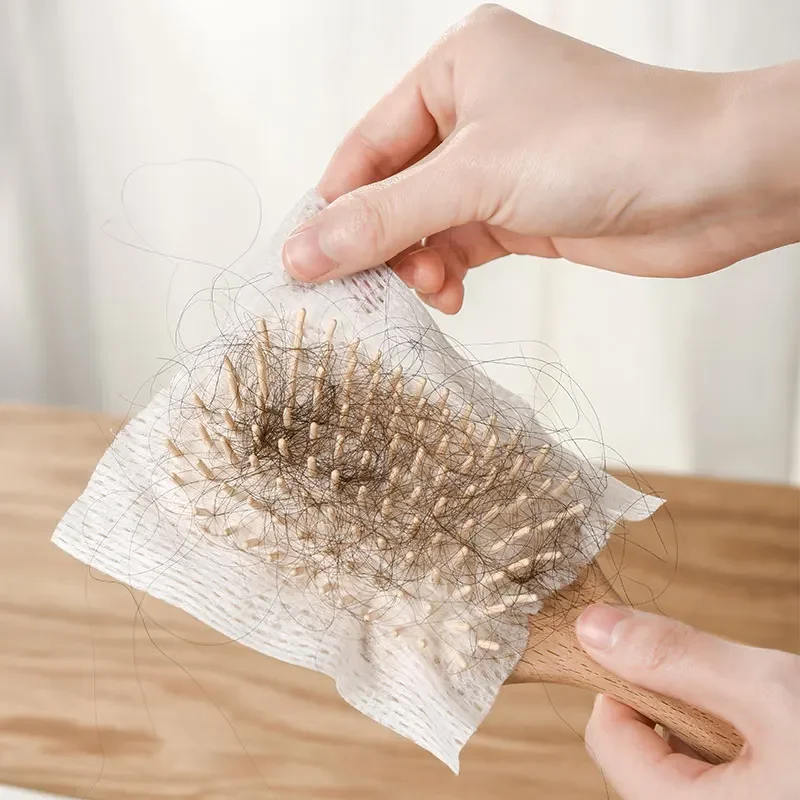 50 Piece Hair Follicle Comb Cleaning Net Cushion Comb Hair Protection Paper Women's Anti-Winding Comb Portable Air Cushion