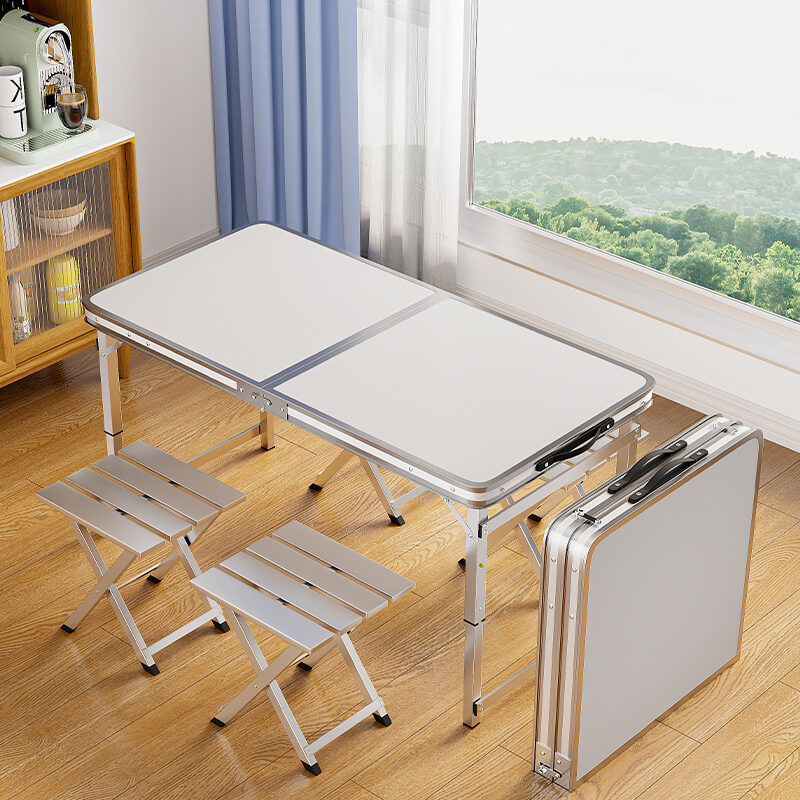 Foldable Table Portable Stall Table Satchel Floor Wheeled Table Night