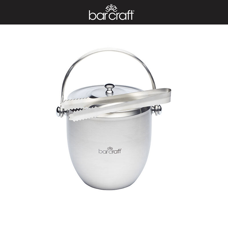 BarCraft Stainless Steel Ice Bucket with Lid and Tongs ราคา 1,334 บาท*ส่งฟรี