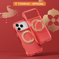 TORRAS เคส O3Air iPhone พร้อมขาตั้งแม่เหล็ก360 ° | ป้องกันการตกกระแทก | ผิวด้านป้องกันการลื่น | สีสันสดใสสำหรับกลางแจ้งและสไตล์ลำลอง | สำหรับ iPhone 17 Pro Max/ 16/15