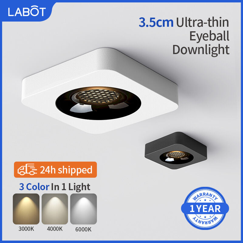 Modern Downlight 3 Color Led Ceiling Light Surface Mounted 9W RG0 Anti-blue Anti-glare CRI98 Spotlight ราคา 279 บาท*ส่งฟรี