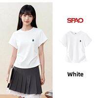 Spao | Summer Basic Round Neck Short Sleeve White Slim Fit T-Shirt