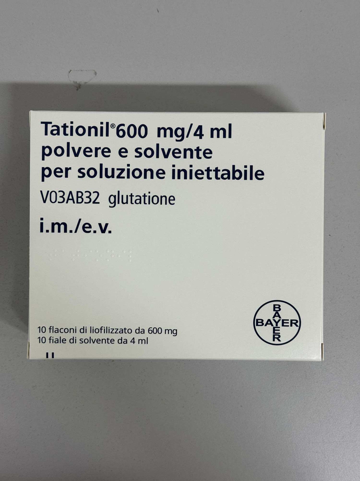 bayer tationil glutathione price 600Mg Injection Injection, Liquid, Packaging Type: Combipack at  6400/box in Bhatkal TATIONIL GLUTHIONE 600MG/4ML
