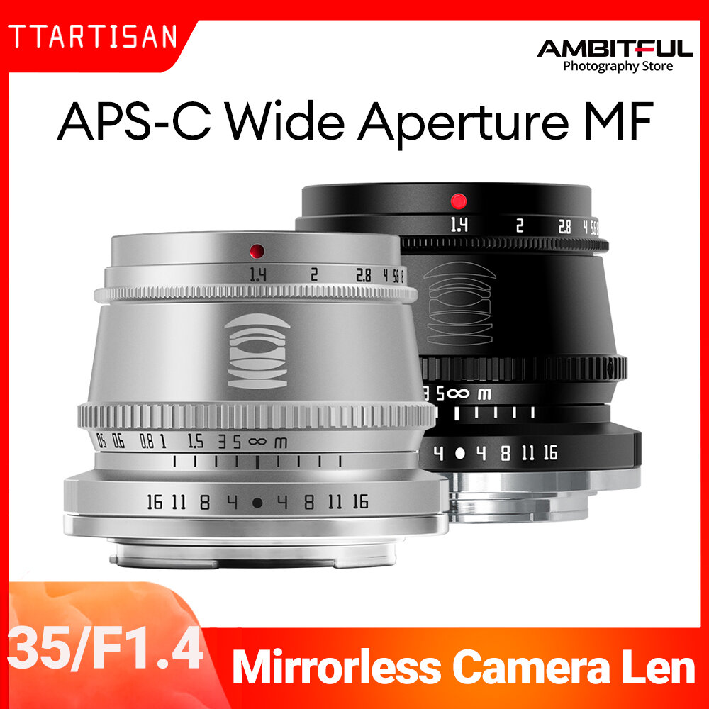 TTArtisan APS-C 35mm F1.4 Large Aperture Portable Camera Lens for Studio Photography with Sony E A7RIII Nikon ZFC Fujifilm Mount ราคา 2,639 บาท*ส่งฟรี