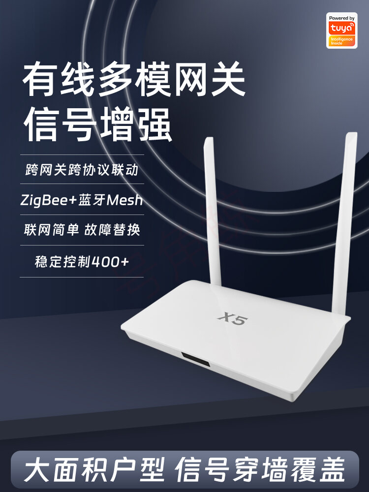 Enhanced Wired Multi-mode Gateway X5 with Graffiti Smart APP ZigBee Bluetooth Mesh Network Interconnection Home Automation