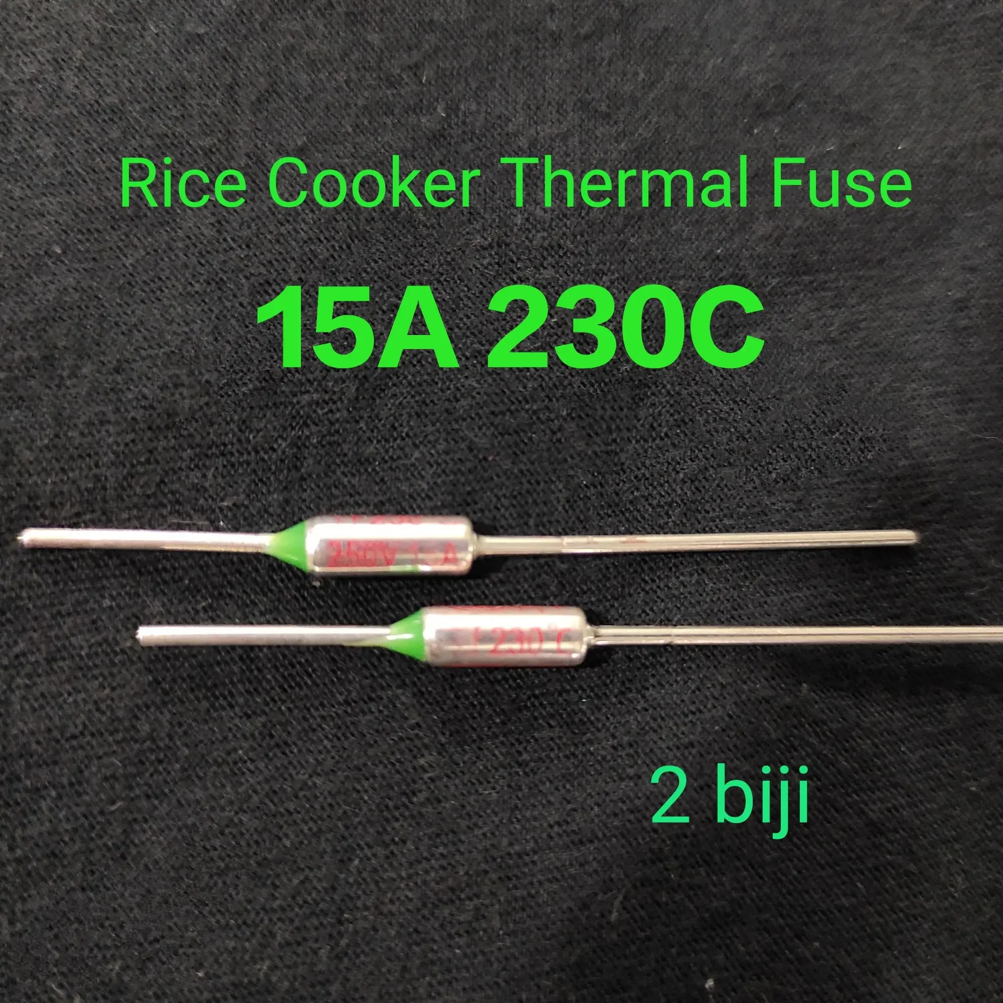 2 Biji 15A 230C 250v Rice Cooker Thermal Fuse Thermo Fuse 15a