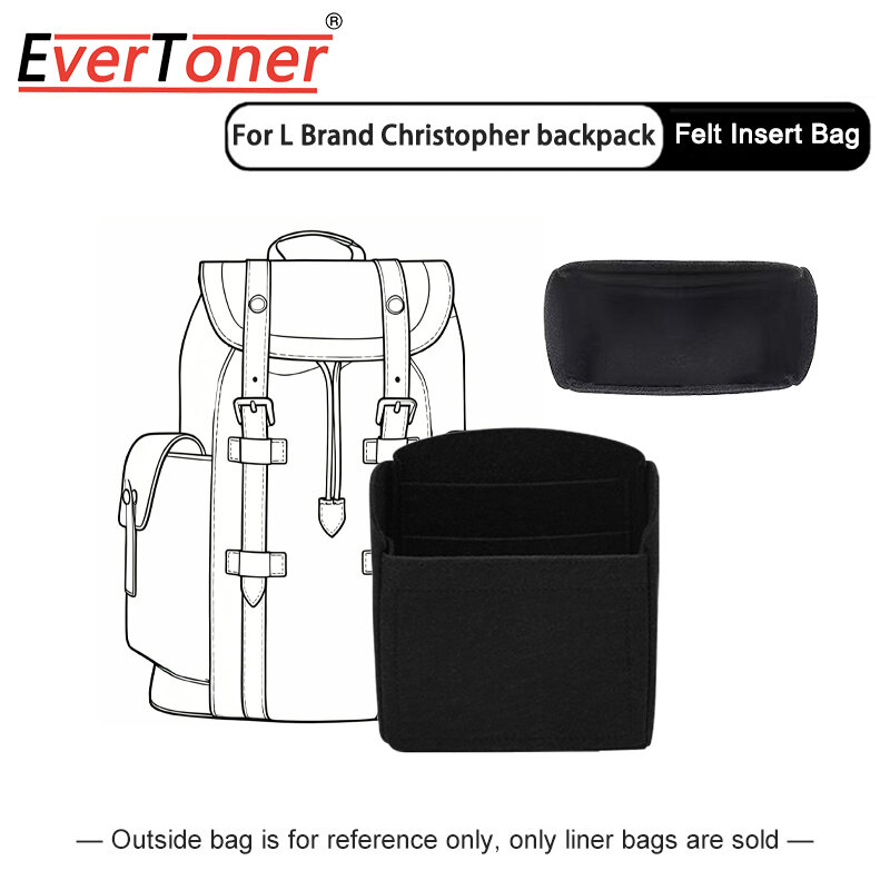 EverToner Felt Organizers For L Brand Christopher backpack Purse Insert Large Capacity Inner Bag Waterproof Liner Bag ราคา 1,242 บาท*ส่งฟรี