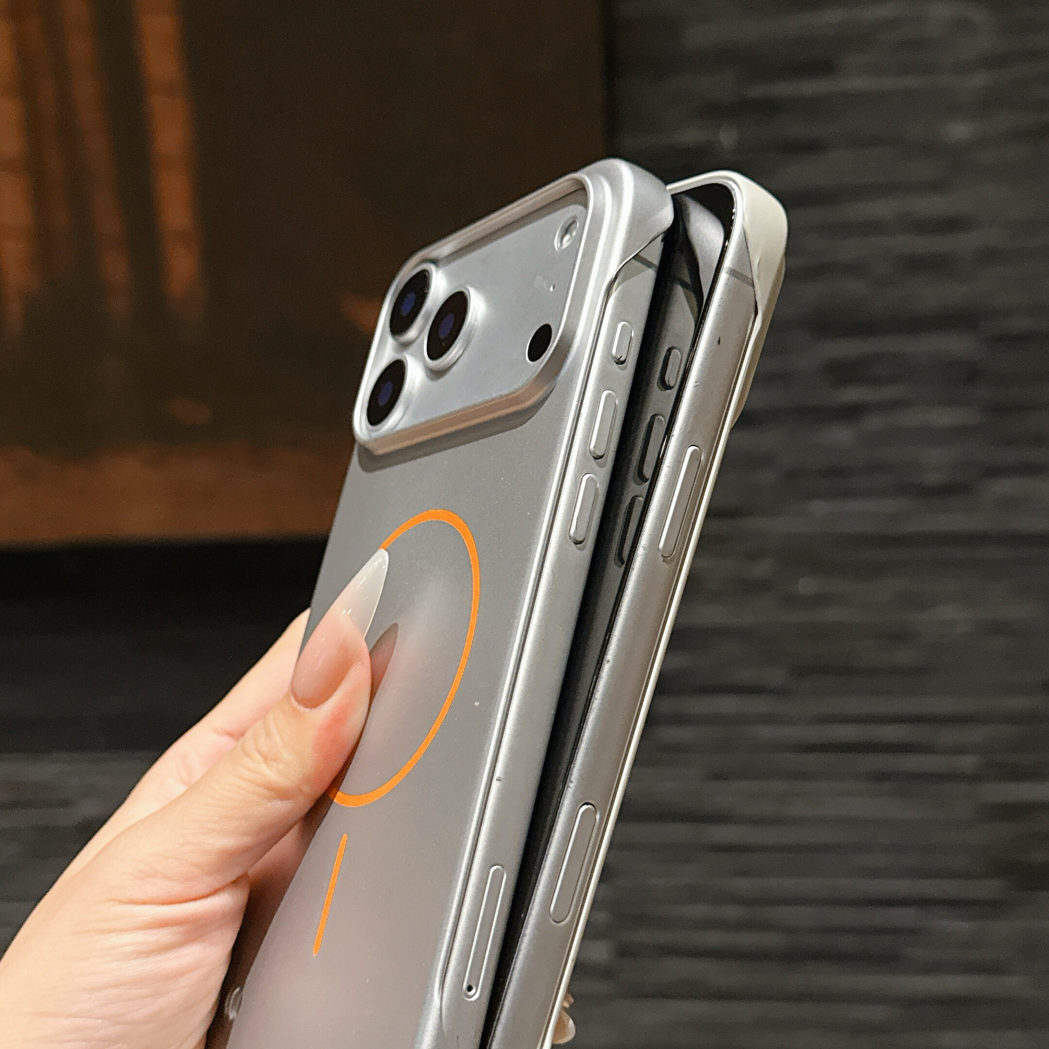 Magnetic Phone Case For Iphone Pro Max Plus Metallic Finish_voghion.com