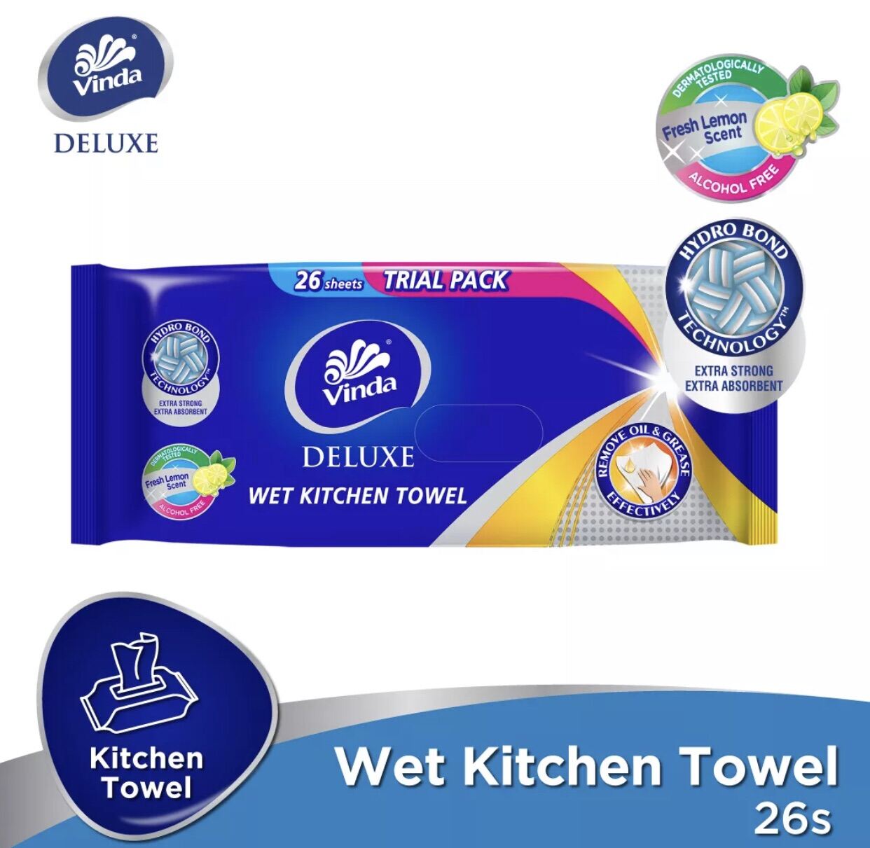 Vinda Deluxe Kitchen Wipes 26s Lazada