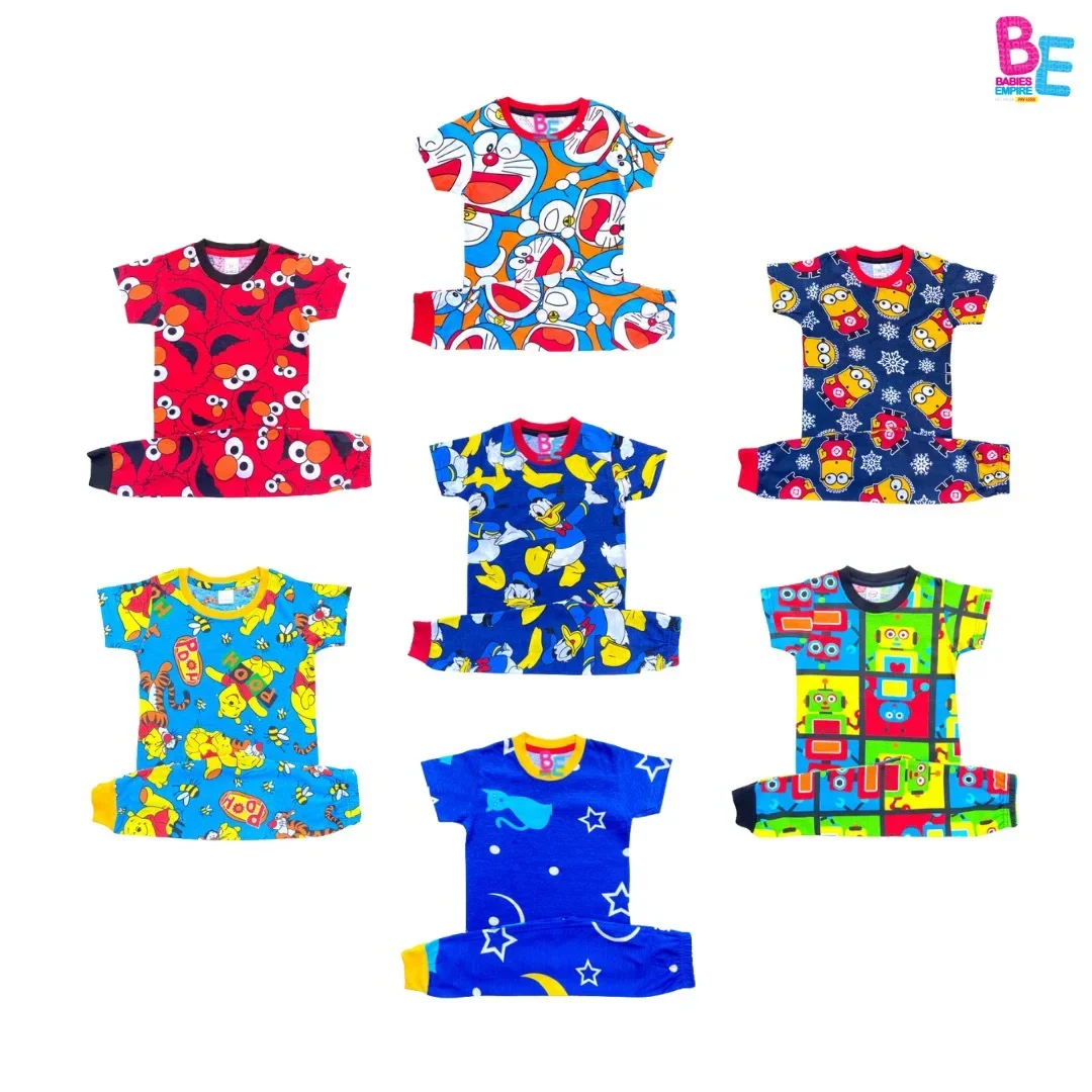 Pyjamas Baby Kids Big size Unisex Boys Girls Baju Tidur Budak Sleepsuit Sleepwear