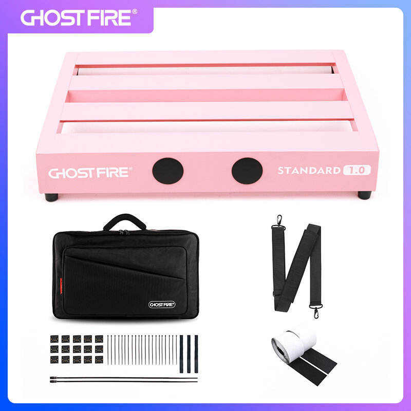 GHOSTFIRE Guitar Pedal Board White/Pink/Purple Aluminum Alloy 2.75lb Effect Pedalboard 16.9"x12" with Carry Bag,V series (V-STANDARD 1.0 DE) ราคา 3,526 บาท*ส่งฟรี