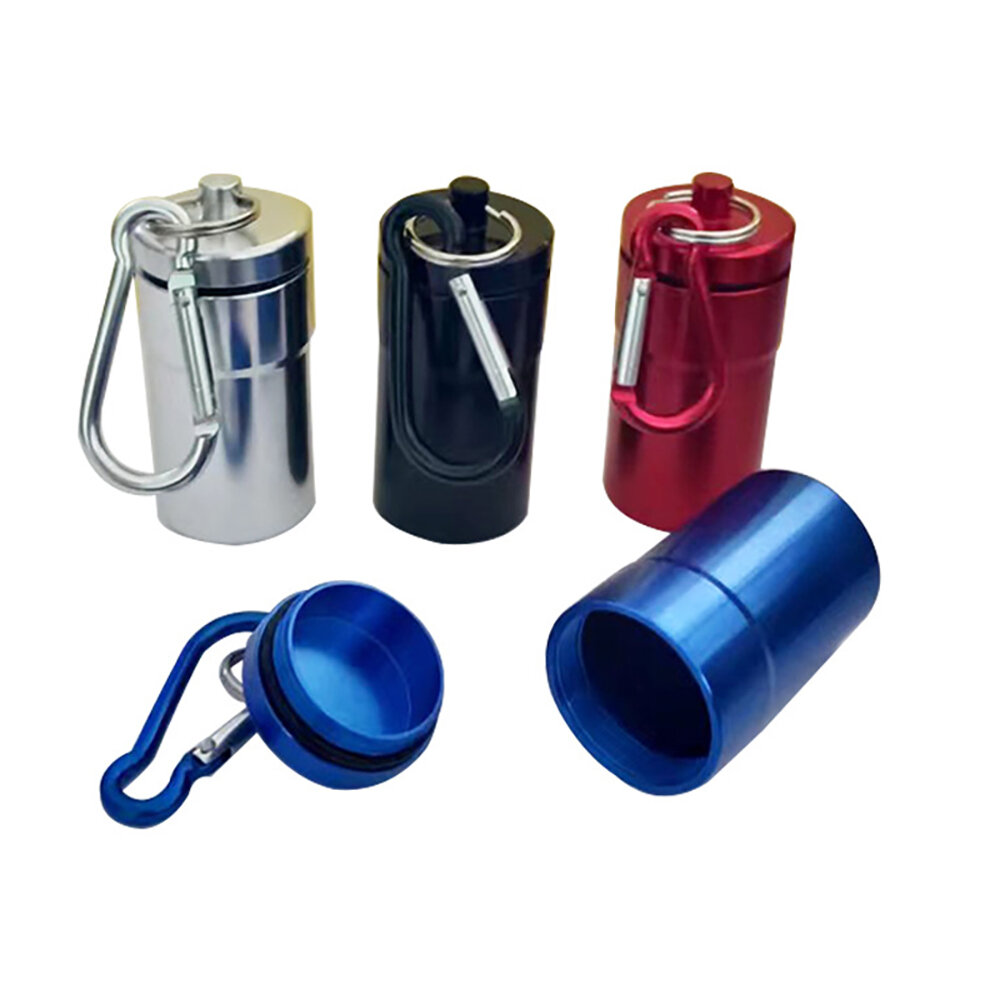 Windproof Aluminum Pocket Ashtray With Lid Portable Keychain Tube_voghion.com
